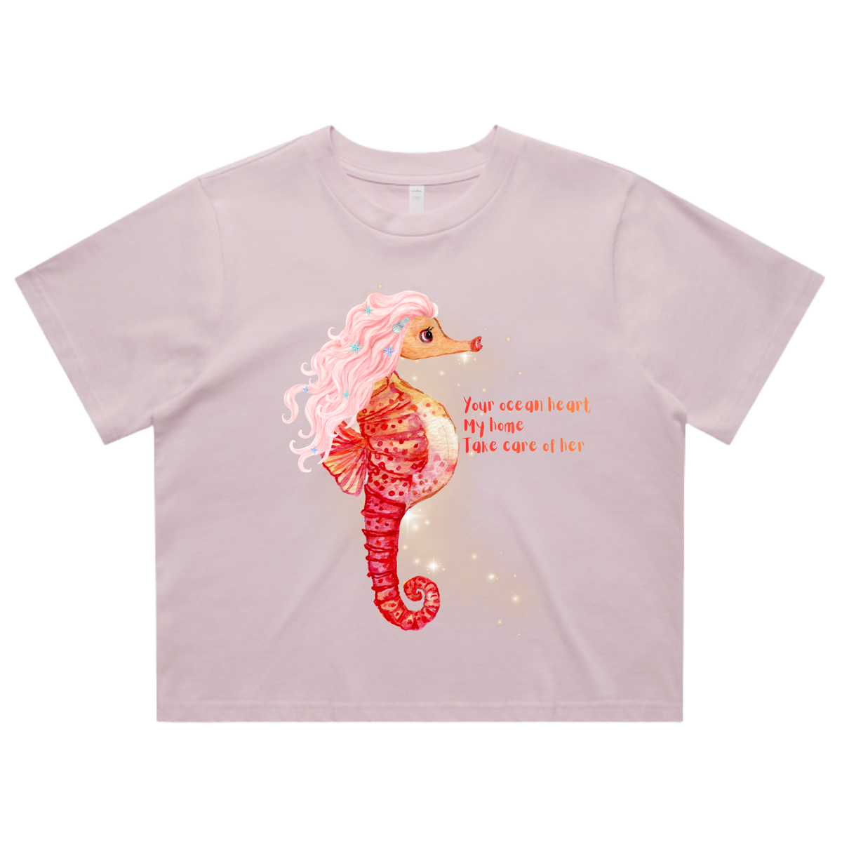 Ocean Heart (Australian Marine Conservation Society) Boxy Crop T-shirt