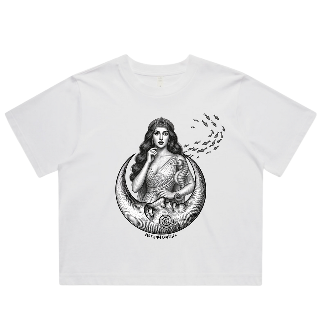 Moon Mermaid Boxy Crop T-shirt