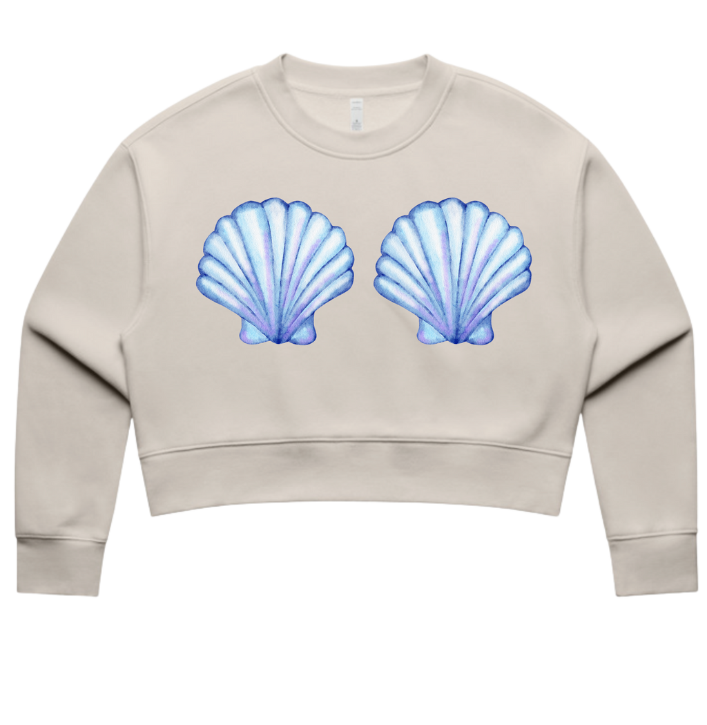 Something Blue Cropped Cosy Jumper