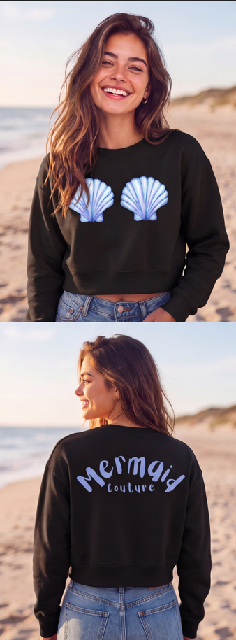 Something Blue Cropped Cosy Jumper
