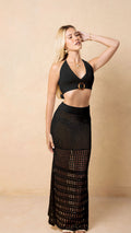 Oceanne Cotton Crochet Ring Halter Top