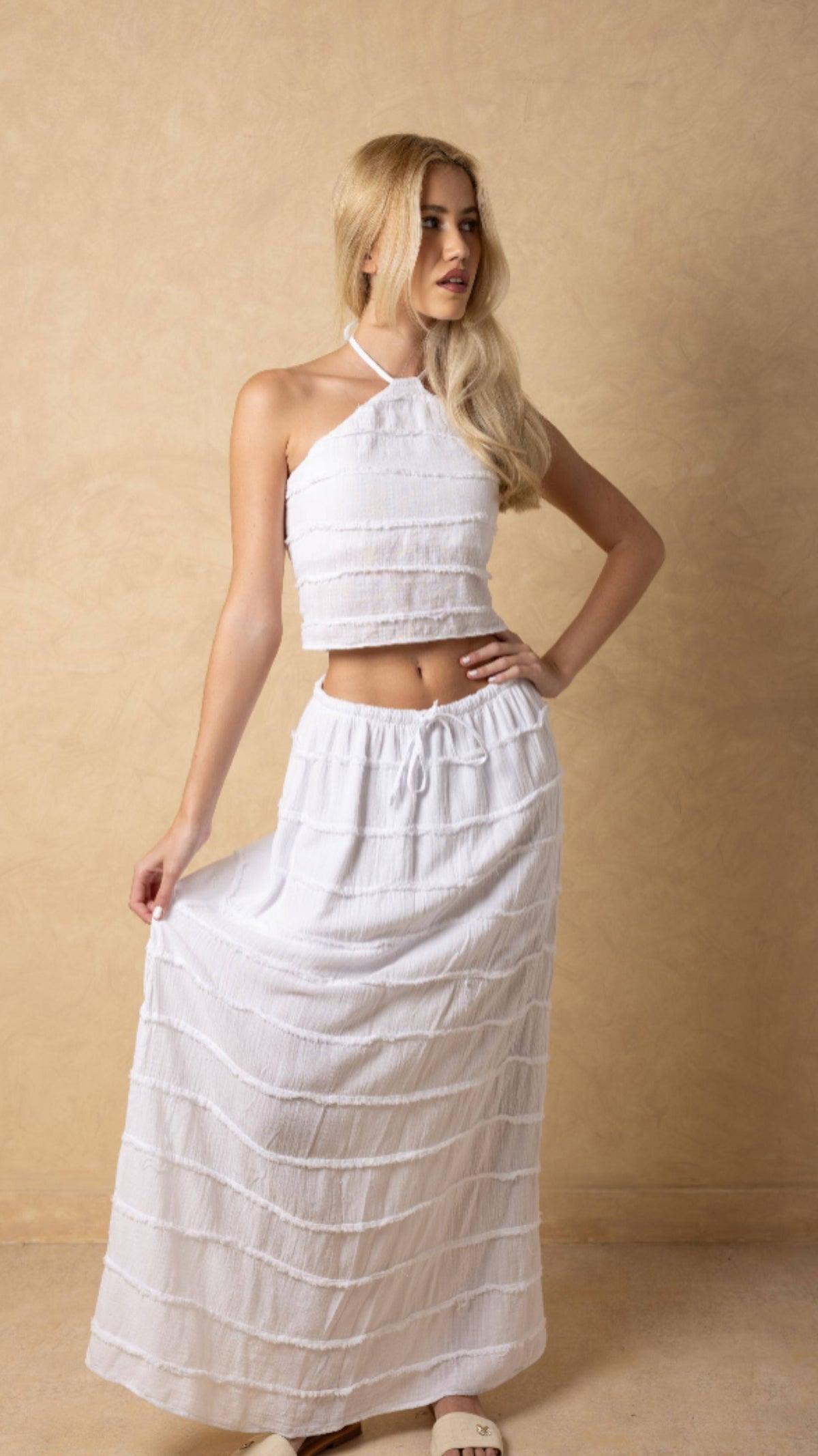 Tidewyn Cotton Maxi Skirt