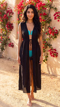 Sonnet Tie-Front Cotton Maxi Cover-Up