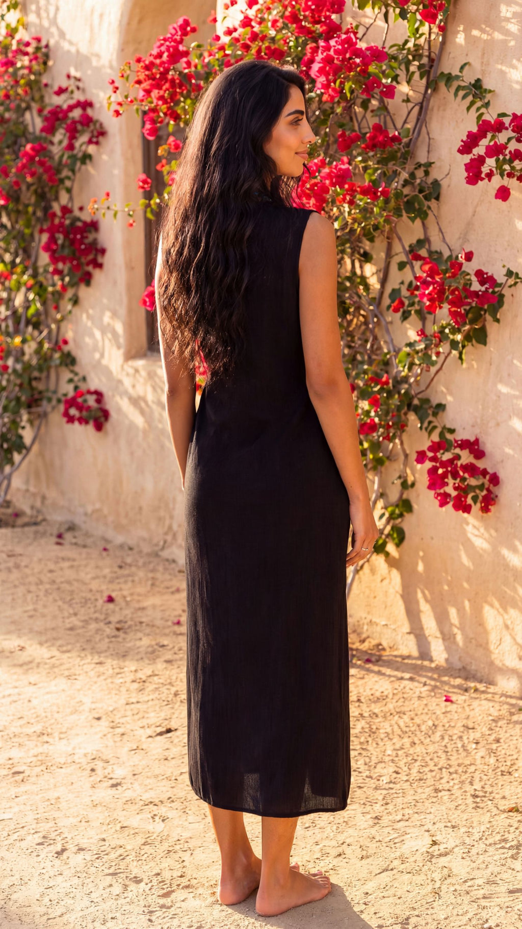 Sonnet Tie-Front Cotton Maxi Cover-Up