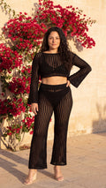 Marinthia Mesh Cotton Cover Up High Waist Pant