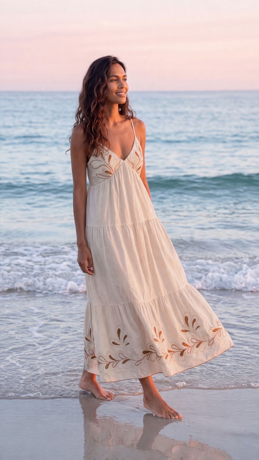 Forma Pura V Neck Maxi Dress