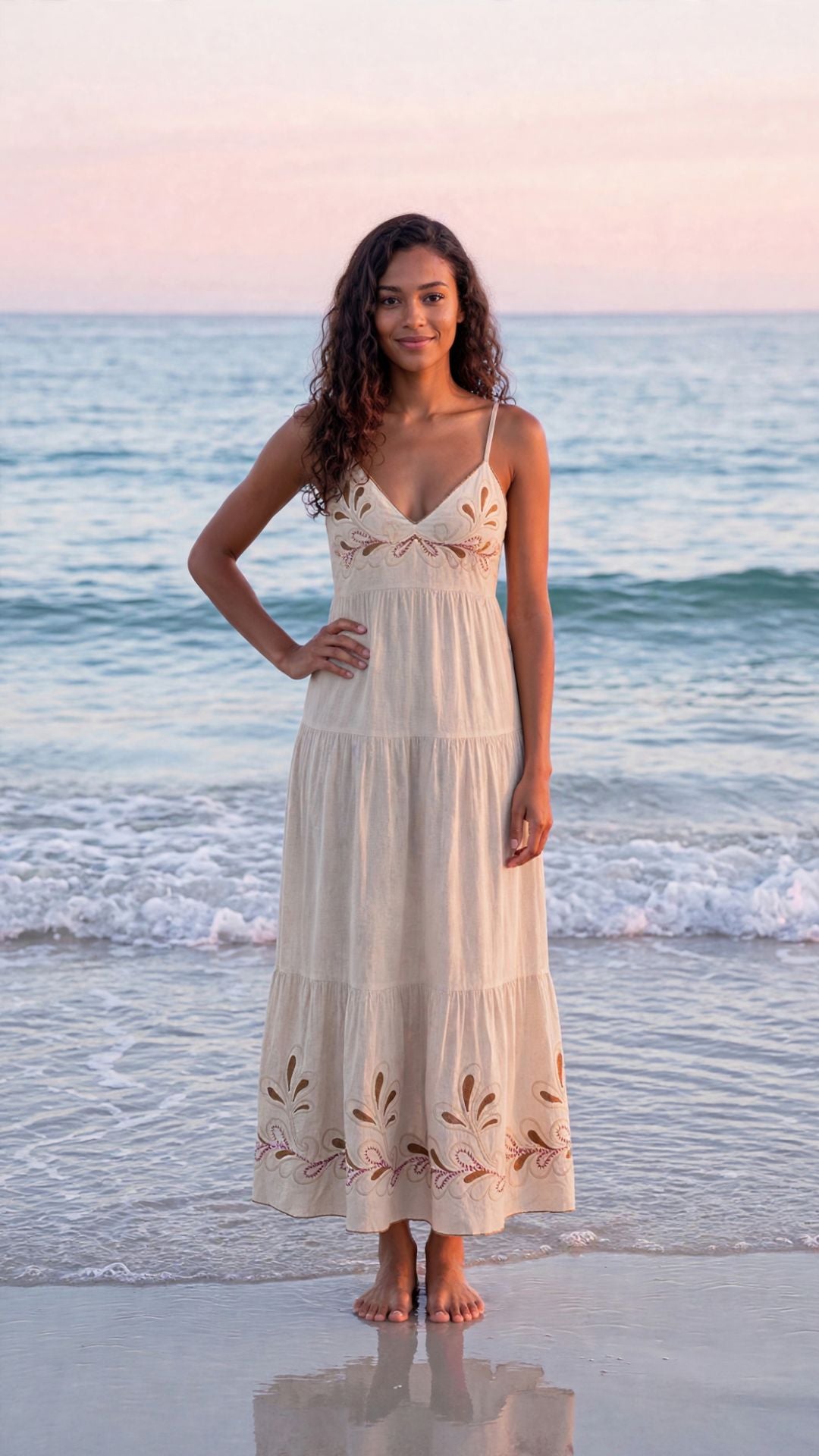 Forma Pura V Neck Maxi Dress