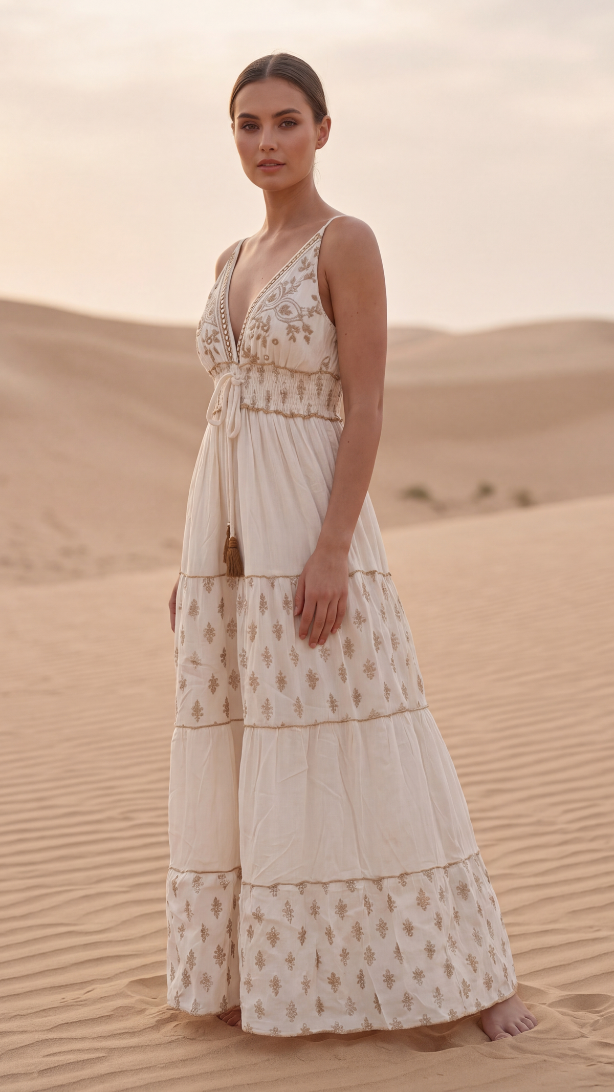 Gaia V-Neck Maxi Dress