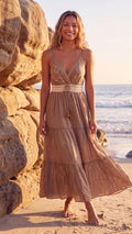 Aurora V-Neck Maxi Dress