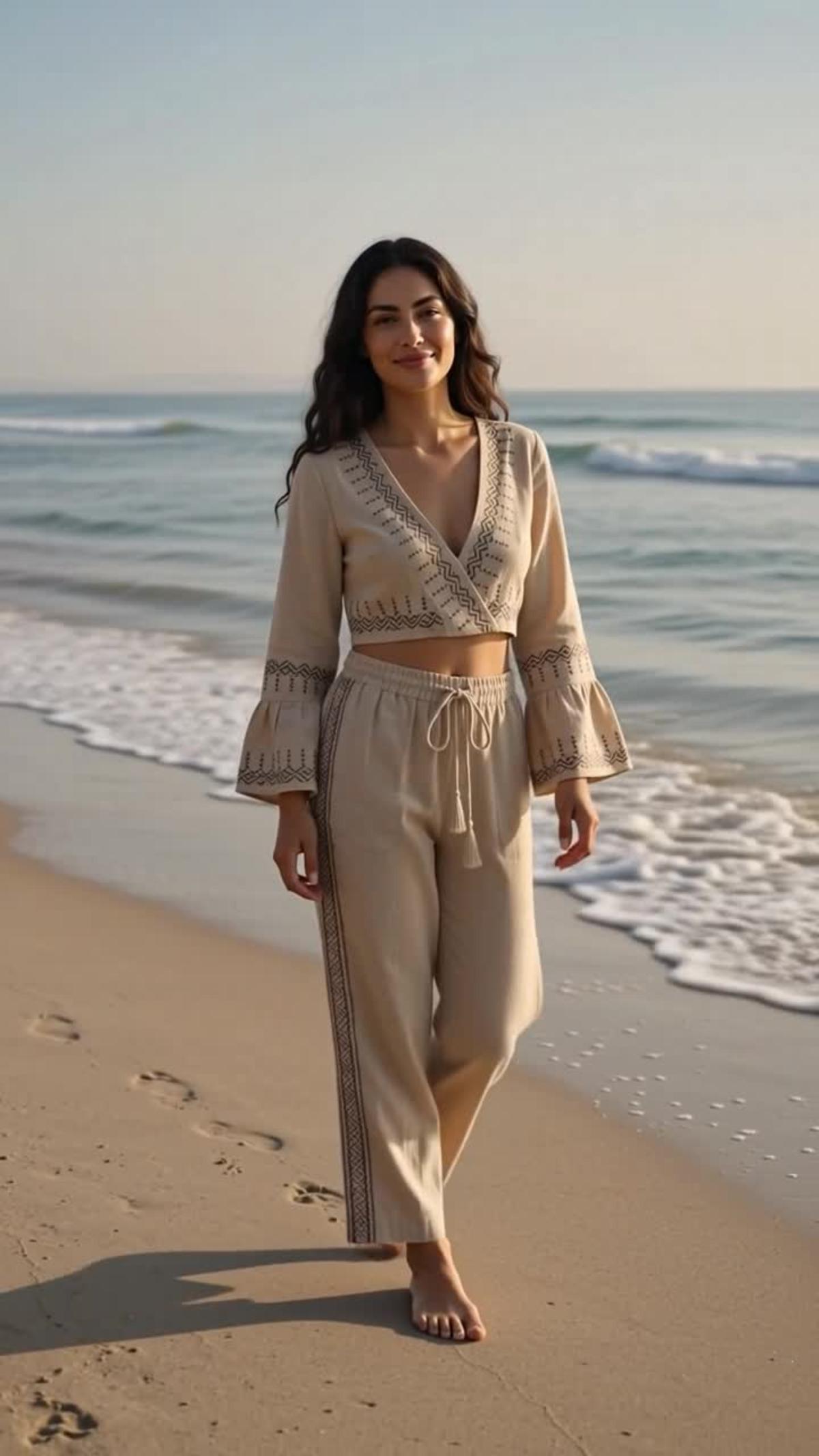 Freya Wrap Crop and Pant Set