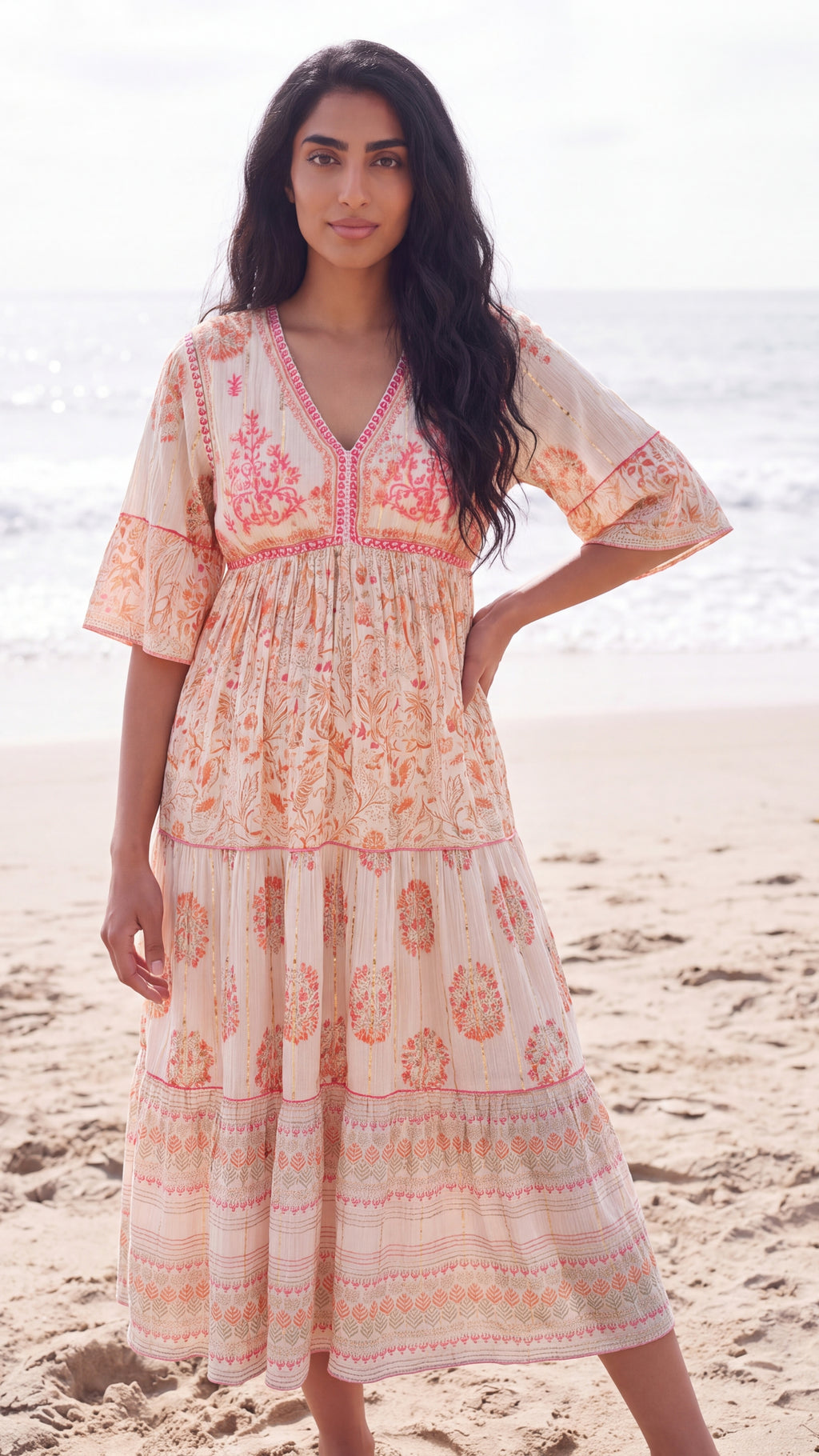 Bona Dea V-Neck Maxi Dress