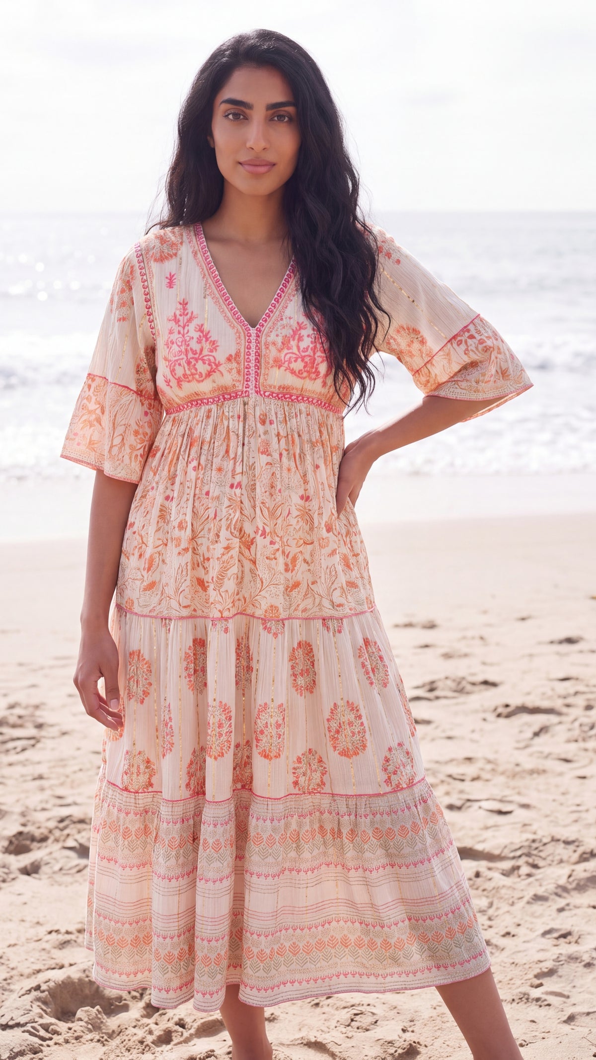 Bona Dea V-Neck Maxi Dress
