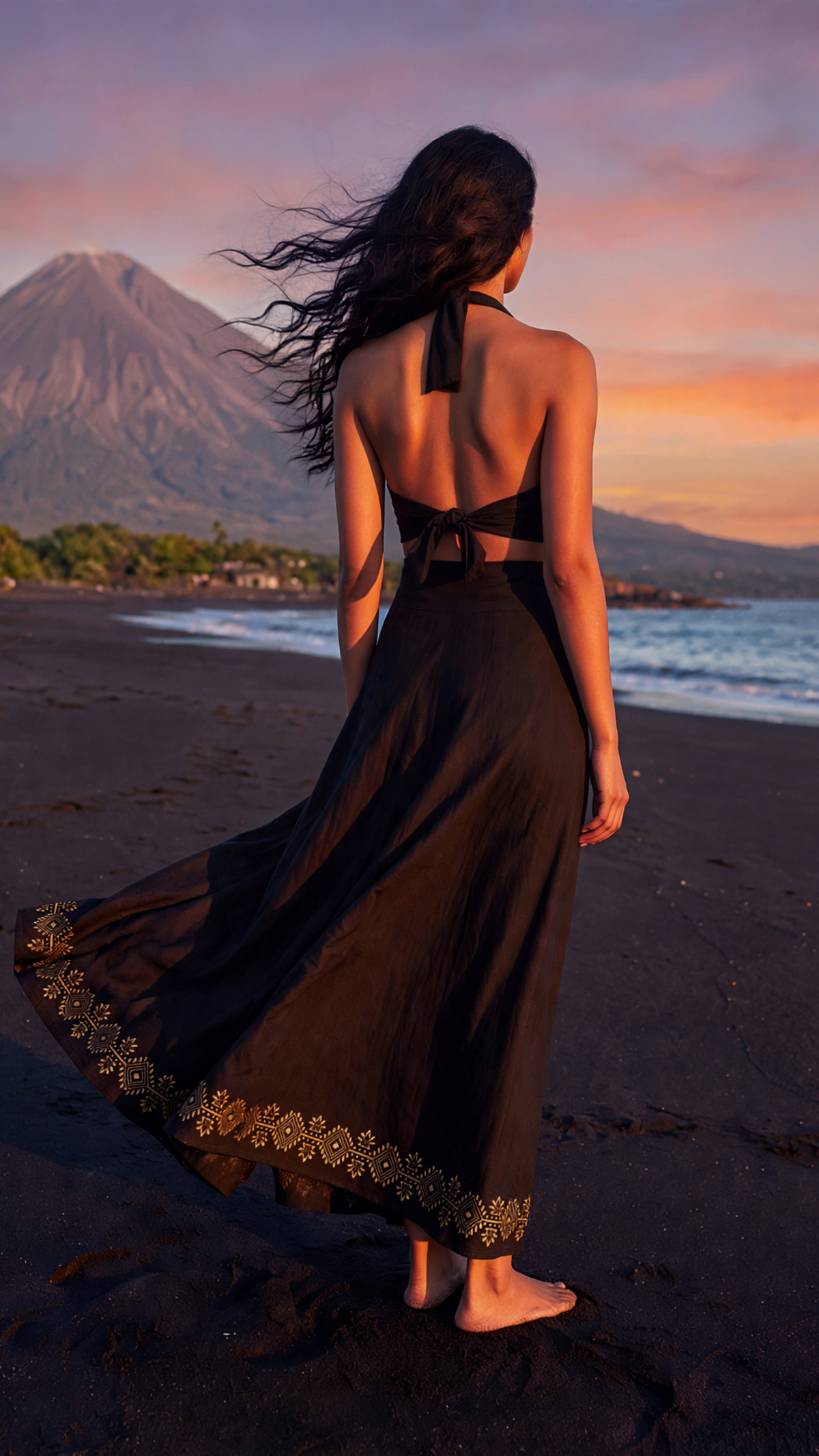 Wednesday Crop Top and Maxi Skirt Set