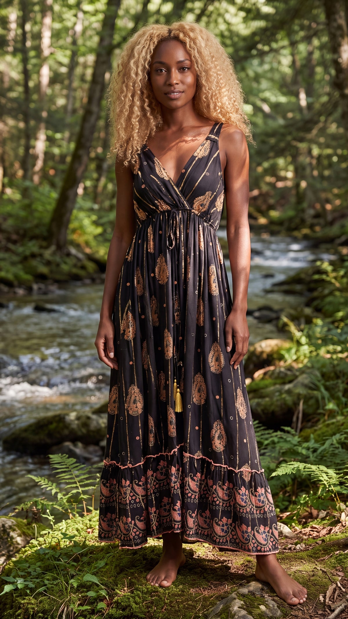 Gail V-Neck Maxi Dress