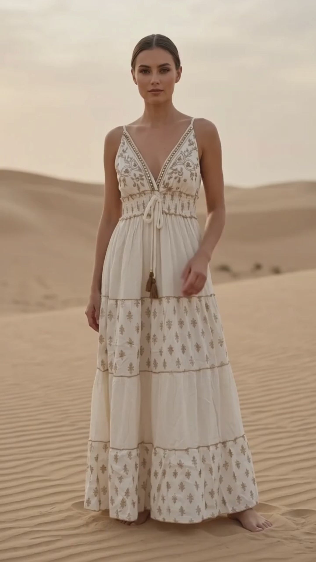Gaia V-Neck Maxi Dress